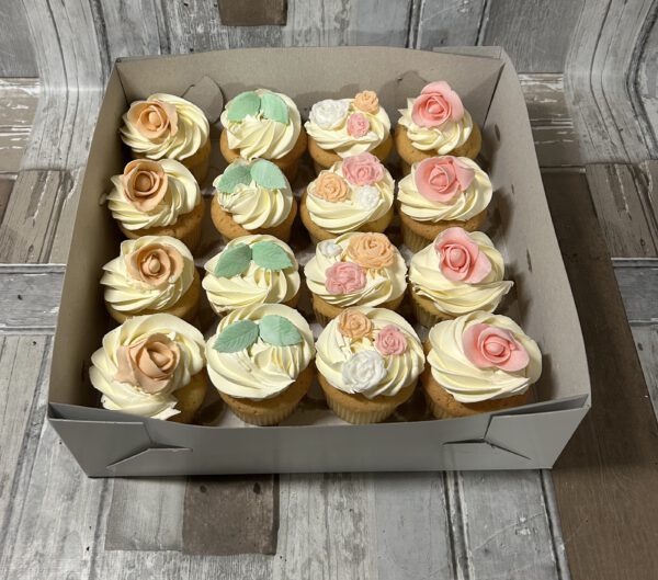 Rozen cupcakes