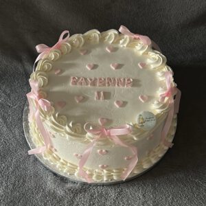 Retro strikjes taart versie 1