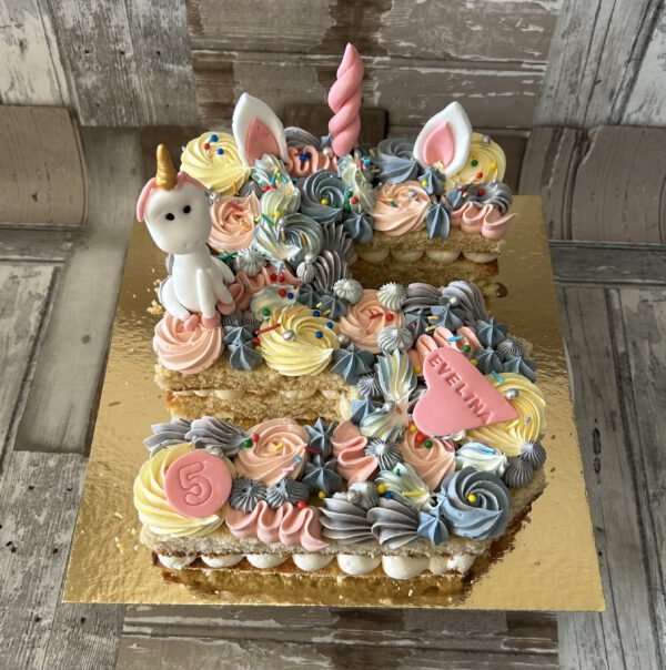 Unicorn cijfertaart