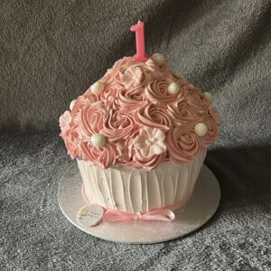 Roze smashtaart